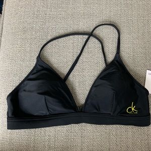 NWT Calvin Klein Cross Back Bikini Swim Top